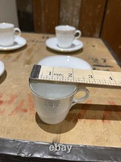 Schlesische Porzellanfabrik Louis Lowinsohn Tea Cups And Saucers Gold Trim