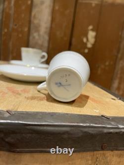 Schlesische Porzellanfabrik Louis Lowinsohn Tea Cups And Saucers Gold Trim