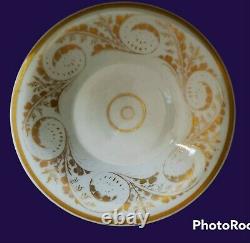 Schumann porcelain Topographical Alster Pavillion Gold Gilt Tea Cup Saucer