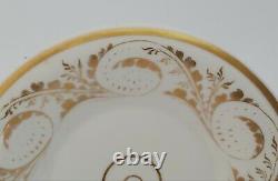Schumann porcelain Topographical Alster Pavillion Gold Gilt Tea Cup Saucer