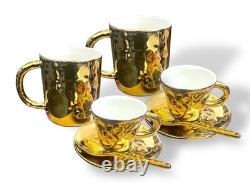 Seletti Mugs & Espresso Cups, Saucers & Spoons Fingers Gold PREOWNED £164 RRP
