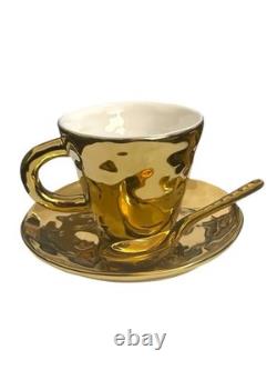 Seletti Mugs & Espresso Cups, Saucers & Spoons Fingers Gold PREOWNED £164 RRP