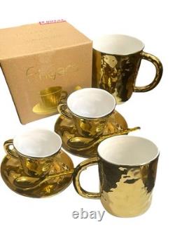 Seletti Mugs & Espresso Cups, Saucers & Spoons Fingers Gold PREOWNED £164 RRP