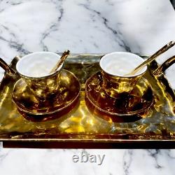Seletti Mugs & Espresso Cups, Saucers & Spoons Fingers Gold PREOWNED £164 RRP