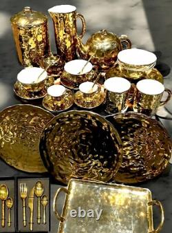 Seletti Mugs & Espresso Cups, Saucers & Spoons Fingers Gold PREOWNED £164 RRP
