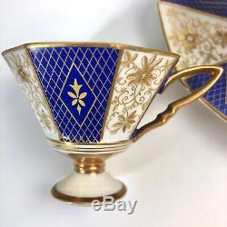 Seltmann Weiden Bavaria Heavy Gilded Antique Demitasse Cups (6) Early 1900s