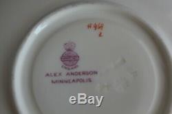 Set 10 MINTON CHINA H969 Gold Encrusted Bouillon Cream Soup Cups & Saucers