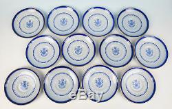 Set 12 Spode NEWBURYPORT BLUE with GOLD London CUP & SAUCER Y3053 Historical Tea