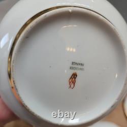 Set 21 pieces Limoges France Porcelain Gold Rimmed Cups/milk jug/sugar Saucer