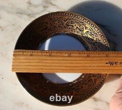 Set 5 Legrand & Cie Superieur Limoges France Porcelain Gold Tea Cups & Saucers