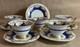 Set 5 Vintage Rosenthal Kronach Bavaria Goldrose Cups & Saucers Cobalt & Gold
