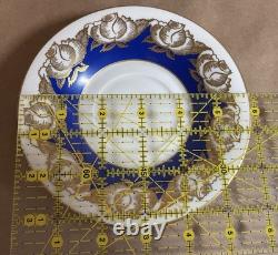 Set 5 Vintage Rosenthal Kronach Bavaria Goldrose Cups & Saucers Cobalt & Gold