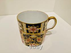 Set 6 Royal Crown Derby Imari 2451 Coffee Cups & Saucers