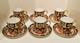 Set 6 Royal Crown Derby Imari 2451 Coffee Cups & Saucers 1927