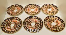 Set 6 Royal Crown Derby Imari 2451 Coffee Cups & Saucers 1927