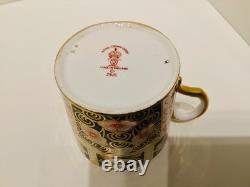 Set 6 Royal Crown Derby Imari 2451 Coffee Cups & Saucers 1927