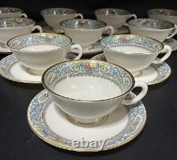 Set Of 10 Lenox Autumn Mixed Marks Gold Mark Cups Black The Autumn Saucers
