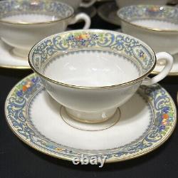 Set Of 12 Lenox'The Autumn' S-1 Gold Mark Cups and Saucers