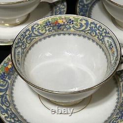 Set Of 12 Lenox'The Autumn' S-1 Gold Mark Cups and Saucers