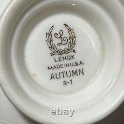 Set Of 12 Lenox'The Autumn' S-1 Gold Mark Cups and Saucers