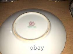 Set Of 6 Vintage Cherry China Brand Post WWII Japan Cups & Saucers withGold Trim