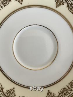 Set Of 9 ANTIQUE COALPORT ENGLAND GOLD ENCRUSTED BAND CUPS & SAUCERS PATTERN UNK