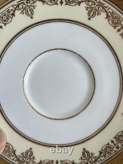 Set Of 9 ANTIQUE COALPORT ENGLAND GOLD ENCRUSTED BAND CUPS & SAUCERS PATTERN UNK