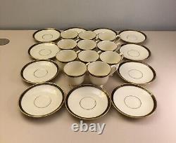 Set of 11 Lenox Ambassador Collection Langdon Gate Tea / Coffee Cups & Saucers