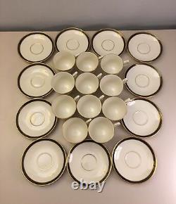 Set of 11 Lenox Ambassador Collection Langdon Gate Tea / Coffee Cups & Saucers