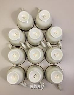 Set of 11 Lenox Ambassador Collection Langdon Gate Tea / Coffee Cups & Saucers