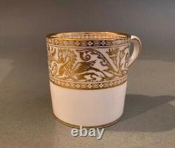 Set of 12 Demitasse Cups & Saucers English Bone China Wedgwood Gold Florentine