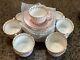 Set Of 12 Vintage Minton Bone China Pink Gold Cheviot Cups & Saucers