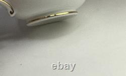 Set of 2 Coalport Hazelton Maroon Footed Cups and Saucers Made in England