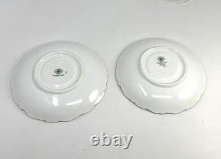 Set of 2 Coalport Hazelton Maroon Footed Cups and Saucers Made in England