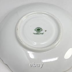 Set of 2 Coalport Hazelton Maroon Footed Cups and Saucers Made in England