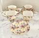 Set Of 2 Royal Winton Welbeck Cups & Saucers With Creamer Sugar Gold Trim Lot