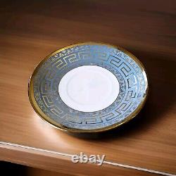 Set of 4 1820-30 Early porcelain coffee cups and saucers in Greek Key Pattern