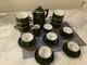 Set Of 4 Apilco Green & Gold Large Tea/coffee Cups And Saucers. Genuine Rare