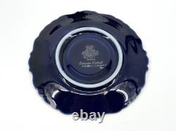 Set of (4) JLMENAU Genuine Cobalt Gold Encrusted Demitasse Cups Saucers