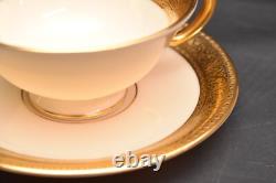 Set of 4 LENOX WESTCHESTER CUPS AND SAUCERS Gold Incrusted Teacups