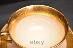 Set of 4 LENOX WESTCHESTER CUPS AND SAUCERS Gold Incrusted Teacups