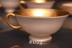 Set of 4 LENOX WESTCHESTER CUPS AND SAUCERS Gold Incrusted Teacups