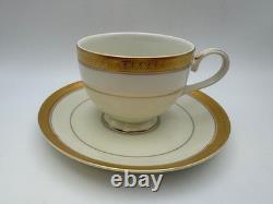 Set of 4 Mikasa Fine China PALATIAL GOLD Cups & Saucers