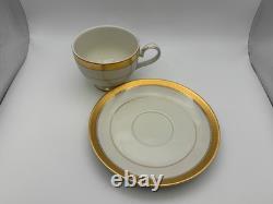 Set of 4 Mikasa Fine China PALATIAL GOLD Cups & Saucers