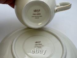 Set of 4 Mikasa Fine China PALATIAL GOLD Cups & Saucers