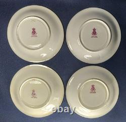Set of 4 Mintons for Tiffany, Blue, White, Gold Gilded, Tea Cups/Saucers c. 1902