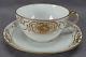 Set Of 4 Nippon Hand Painted Gold Scrollwork Medallions Tea Cups & Saucers
