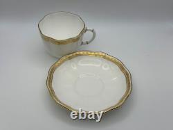 Set of 4 Royal Crown Derby Bone China CARLTON GOLD Cups & Saucers