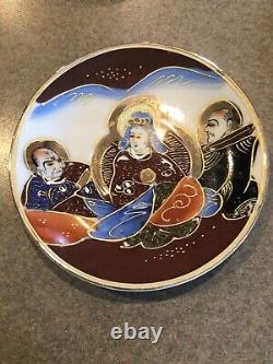 Set of 5 Moriage Gold Gilded Japan IMMORTALS Geisha LITHOPANE Cups Saucers Plate
