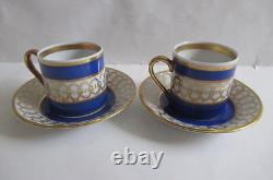 Set of 6 Marque Deposee Gold Trim Cups & saucers